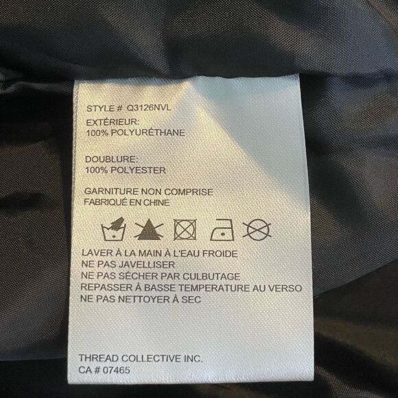 NVLT Vegan Leather Belted Shacket Jacket Ivory Snap‎ Front Long Line S - Picture 8 of 9